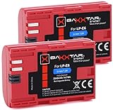 Baxxtar Pro Batterie LP-E6 (2040 mAh 2X) - Remplacement de la Batterie Canon Avec Infochip - Système…