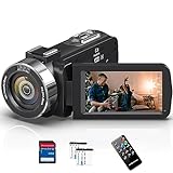 Videokamera 4K 48MP 30FPS Camcorder mit IR Nachtsicht, 18-facher Digitalzoom Video Kamera Recorder,…
