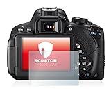 upscreen Schutzfolie für Canon EOS 700D – Kristall-klar, Kratzschutz, Anti-Fingerprint