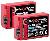 Baxxtar Pro EN-EL25 Kamera Akku Pack (1350mAh) mit aktivem NTC Sensor - Kompatibel mit Nikon Z30 Z50…