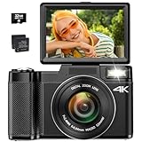 4K-Digitalkamera für Fotografie, Autofokus 48MP Vlogging-Kamera für YouTube mit 16X Digitalzoom Makrokamera,…