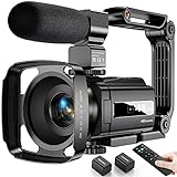 4K Videokamera Camcorder 48MP WiFi Vlogging Camera für YouTube 16X Digitale IR Nachtsicht 3" Touchscreen…