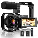 Videokamera 4K-Camcorder Vlogging Kamera 48 MP 60 FPS Youtube Videokamera mit IPS-Touchscreen IR-Nachtsicht,…