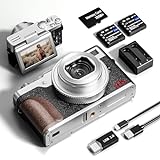 NBD Digitalkamera, Autofokus 4K Kamera Vlog Digitalkamera mit 32GB Speicherkarte HD 56 Megapixel 16x…