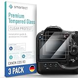 smartect Schutzglas [3 Stück, Klar] kompatibel mit Canon EOS R3, HD Schutzfolie Anti-Kratzer, Blasenfrei,…