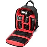 DRF Kamerarucksack für SLR Kamera und Zubehör Wasserdicht Fotorucksack #BG-250 (Rot)