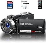 Videokamera 4K Camcorder HD 48MP IR-Nachtsicht Vlogging Kamera für YouTube, Webcam Kamera mit 18X Digitalzoom,…