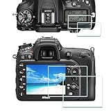 ULBTER Displayschutzfolie für Nikon D7200 D7100 + Top Protector [2 + 2 Stück], 0,3 mm, Härtegrad 9H,…