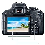 ULBTER Schutzfolie Displayschutzfolie für Canon EOS 800D Kamera [3 Stück], 0,3mm 9H Härte Gehärtetes…