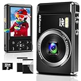 Digitalkamera 4K 44MP Kompakte Digitalkamera mit 32GB SD-Karte für Fotografie, Autofokus Tragbare Mini…