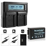 Blumax Akku ersetzt Panasonic DMW-BMB9 / DMW-BMB9E 890mAh + Doppel-Ladegerät | kompatibel mit Panasonic…
