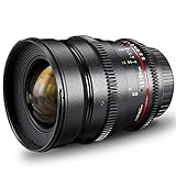 Walimex Pro 24 mm 1:1,5 VDSLR Foto- und Videoobjektiv für Nikon F Objektivbajonett schwarz (manueller…