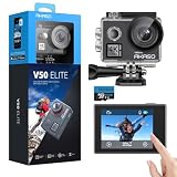 AKASO V50 Elite Action Cam,4K60FPS 20MP Unterwasserkamera mit 64GB U3 Speicherkarte WiFi mit Touchscreen…
