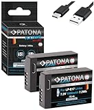 PATONA Platinum LP-E17 USB Akkus (2X 1000 mAh) mit direkt USB Eingang - Kompatibel mit Canon EOS RP…