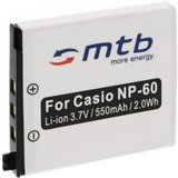 mtb more energy [BAT-088 - Li-Ion] Kamera-Akku kompatibel mit Akku-Typ Casio NP-60 550 mAh (3,7 V),…