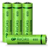GP Batteries AAA Akku GP NiMH 650 mAh ReCyko DECT 1,2V 4 Stück Akku 650 mAh (1,2 V)
