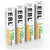 EBL AAA Akku 1100mAh 4/8/16 Stück Micro AAA Akkubatterien NI-MH Batterien Akku (1,2 V)