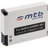 mtb more energy [BAT-337 - Li-Ion] Kamera-Akku kompatibel mit Akku-Typ GoPro AHDBT-001 1100 mAh (3,7…