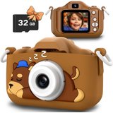 Slothcloud Kinderkamera (12 MP, 3x opt. Zoom, Kinderkamera, 1080P HD, 2,0-Zoll-Bildschirmkamera, 32…