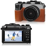 Fine Life Pro X9 mit Kameratasche Kompaktkamera (48 MP, WLAN (Wi-Fi), Digitalkameras mit Front- und…