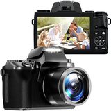 Fine Life Pro Digitalkamera 4K Autofokus 64MP 16X Digitalzoom Kompaktkamera (WLAN (Wi-Fi), inkl. Touchscreen…