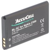 AccuCell AccuCell Akku passend für Nokia 1600, BL-5C, 1100mAh Akku 1100 mAh (3,6 V)
