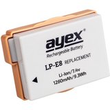 ayex ayex LP-E8 Li-Ion-Akku für z.B. für Canon EOS Leistungsstark langlebig Kamera-Akku
