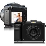 OKA Digitalkamera 48MP, 4K-Video, 18x Zoom, Anti-Schüttel 3D-Sound Kompaktkamera (WLAN (Wi-Fi), inkl.…