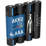 ANSMANN AG Akku AAA Micro 550mAh NiMH 1,2V - Batterien wiederaufladbar (4 Stück) Akku 550 mAh (1.2 V)