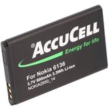 AccuCell Akku passend für Nokia 6300, BL-4C Akku 900 mAh (3,7 V)