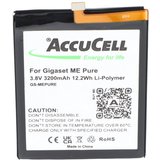 AccuCell Akku passend für Gigaset ME Pure Li-Polymer 3.8V 3200mAh 12.2Wh Akku 3200 mAh (3,8 V)