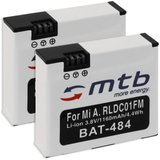 mtb more energy [BAT-484 - Li-Ion] Kamera-Akku kompatibel mit Akku-Typ Xiaomi Mijia Kamera Mini 4K (YDXJ01FM)…