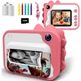 uleway Kinderkamera (12 MP, 1x opt. Zoom, inkl. mit robustem Design für kreative DIYFotos,HD-Videoaufnahme…