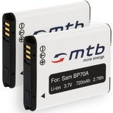 mtb more energy [BAT-275 - Li-Ion] Kamera-Akku kompatibel mit Akku-Typ Samsung EA-BP70A 720 mAh (3,7…