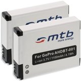 mtb more energy [BAT-337 - Li-Ion] Kamera-Akku kompatibel mit Akku-Typ GoPro AHDBT-001 1100 mAh (3,7…