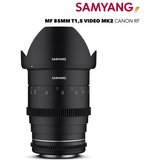 Samyang MF 85mm T1,5 VDSLR MK2 Canon RF Teleobjektiv