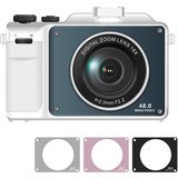 Fine Life Pro X9-updated Kompaktkamera (56 MP, WLAN (Wi-Fi), inkl. 64 GB TF-Karte und 3 Ersatzpanels,…