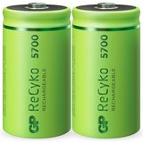 GP Batteries D Mono Akku GP NiMH 5700 mAh ReCyko 1,2V 2 Stück Akku 5700 mAh (1,2 V)
