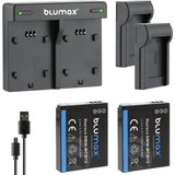 Blumax Set mit Lader für Panasonic DMW- BCM13 1200 mAh Kamera-Akku