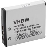vhbw Kamera-Akku passend für Aigo T-1000, T-1228 Foto Kompakt (480mAh, 3,6V, Li-Ion) 480 mAh