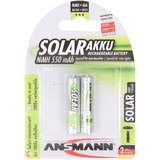 ANSMANN® Ansmann Solar Micro / AAA Green 2er Pack perfekt für Solarleuchten Akku 550 mAh (1,2 V)