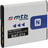 mtb more energy [BAT-274 - Li-Ion] Kamera-Akku kompatibel mit Akku-Typ Sony NP-BN1 600 mAh (3,7 V),…
