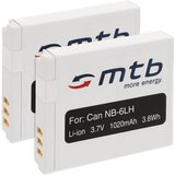mtb more energy [BAT-083 - Li-Ion] Kamera-Akku kompatibel mit Akku-Typ Canon NB-6L 1020 mAh (3,7 V),…