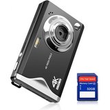 Fine Life Pro C1 Kompaktkamera (48 MP, 16x Digitalzoom kompakte Digitalkamera, 4K HD 1080P Fotokamera)