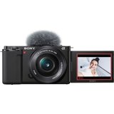 Sony ZV-E10L Systemkamera (E PZ 16 - 50 mm F3.5 - 5.6 OSS (SELP1650), 24,2 MP, Bluetooth, WLAN (WiFi),…