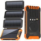 VSIUO Mobile PowerBank Externe Handyakkus Akkus Batterie Powerbank Solar Powerbank 20000 mAh, Mit Zwei…