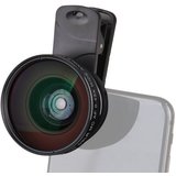 ayex Smartphone Super-Weitwinkel-Objektiv 0,43x + Makro-Linse 15x Weitwinkelobjektiv