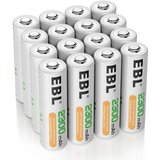 EBL AA/AAA Akku Set - 16 Stück, Ni-MH wiederaufladbare Batterien Akku (1,2 V, 16 St)