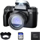 Fine Life Pro 64MP Digitalkamera für Fotografie und Video, Kompaktkamera (WLAN (Wi-Fi), inkl. 4K Vlogging…