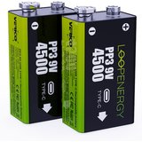 Verico Loop Energy 2-Pack 9V Block-Akku Li-Ion 500 mAh